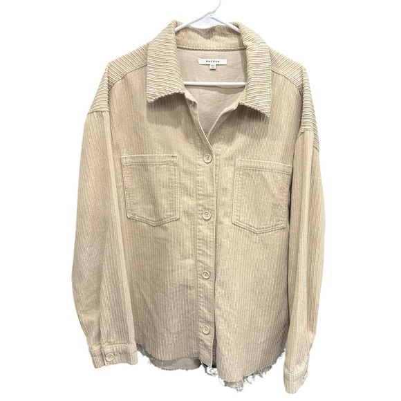 PacSun Cement Corduroy Shacket Jacket - Picture 9 of 10